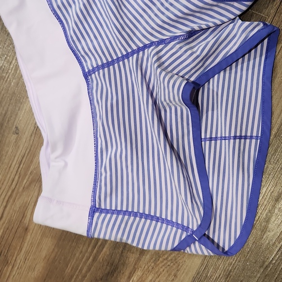 💫Lululemon Run: Speed Short *4-way StretchClassic Stripe Iris Flower Pretty - Picture 7 of 12